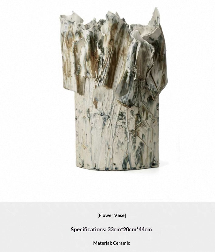 Sculptural Wabi-Sabi Ceramic Vase For The Living Room