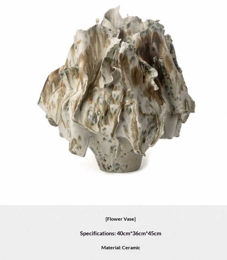 Sculptural Wabi-Sabi Ceramic Vase For The Living Room