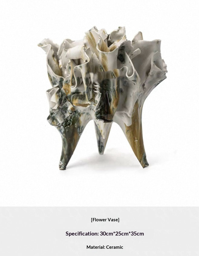 Sculptural Wabi-Sabi Ceramic Vase For The Living Room