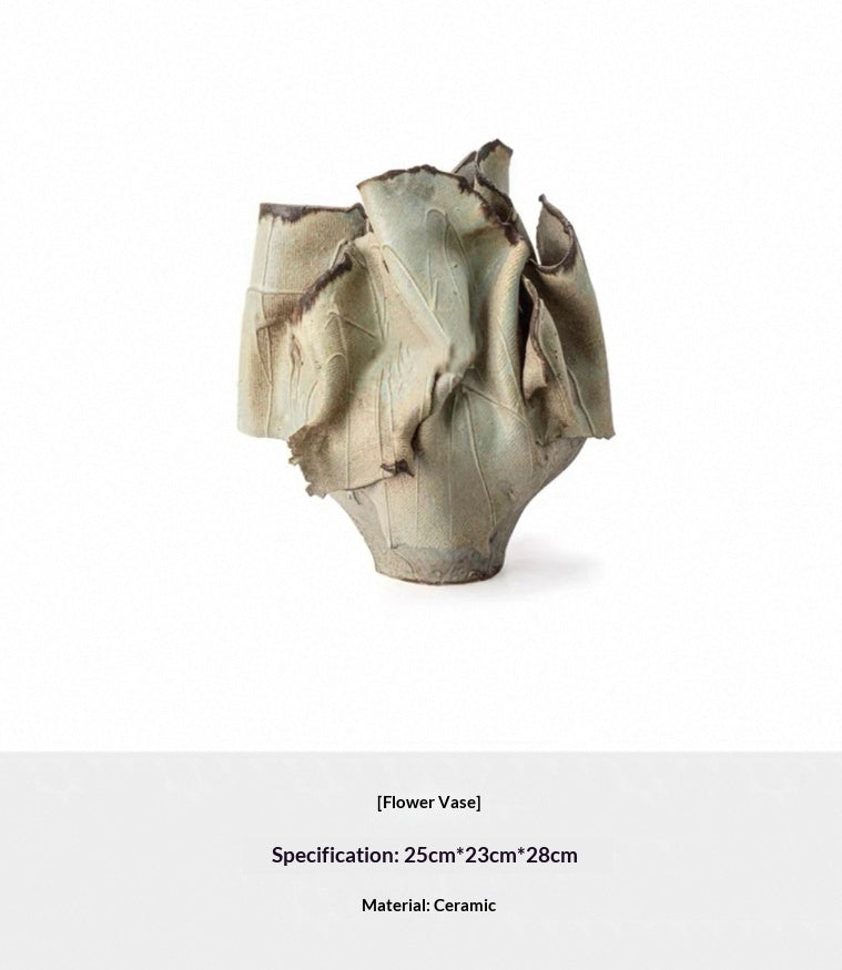 Sculptural Wabi-Sabi Ceramic Vase For The Living Room