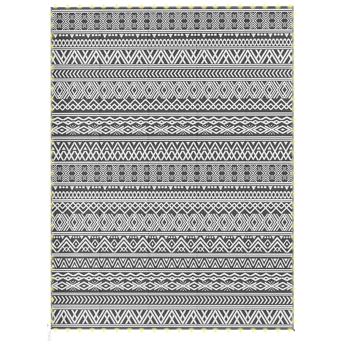 Outdoor Rug Carpet with USB Lights Reversible Patio Rug with Carry Bag for Camping 12 x 9