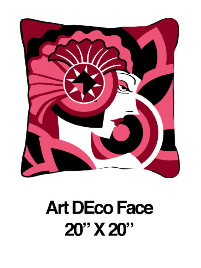 Art Deco Face Pink
