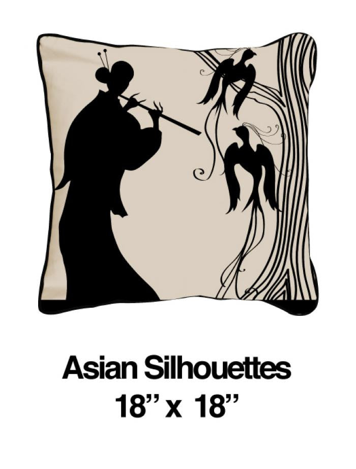 Asian Silhouettes Black Oatmeal