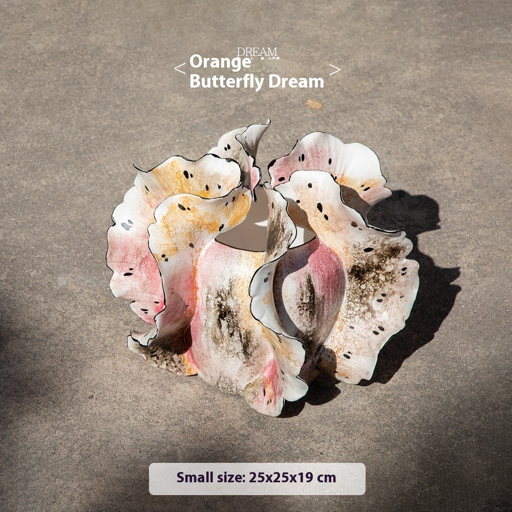 Hand Painted Ceramic Vase Butterfly Creative Ceramic Ornaments