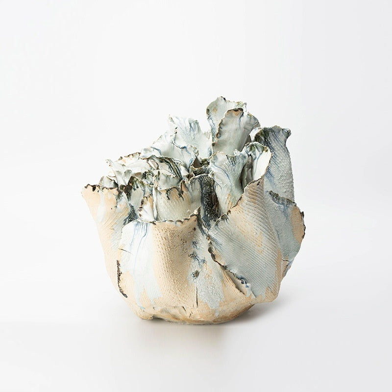 Sculptural Wabi-Sabi Ceramic Vase For The Living Room