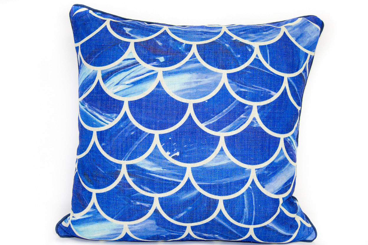 Blue Watercolor Arcs